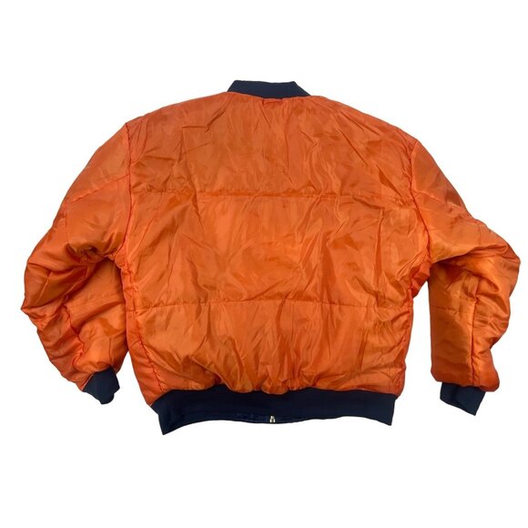 Men's Mao’s Eagle Blue and Orange Bomber Jacket Sz L - NWT - Picture 10 of 14